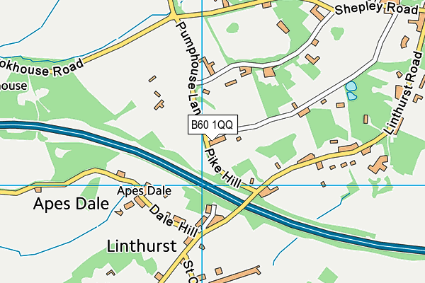 B60 1QQ map - OS VectorMap District (Ordnance Survey)