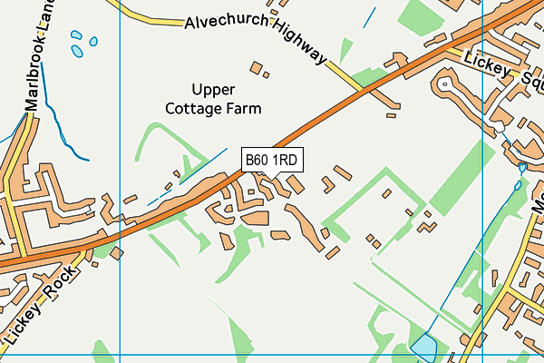 B60 1RD map - OS VectorMap District (Ordnance Survey)