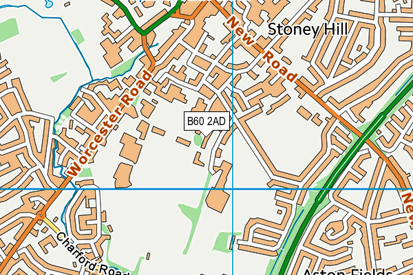 B60 2AD map - OS VectorMap District (Ordnance Survey)