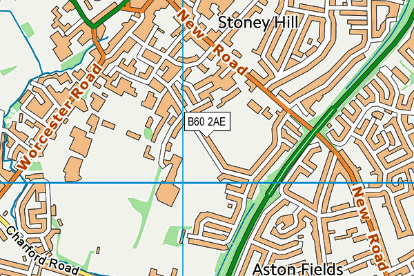 B60 2AE map - OS VectorMap District (Ordnance Survey)
