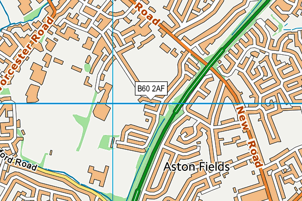 B60 2AF map - OS VectorMap District (Ordnance Survey)