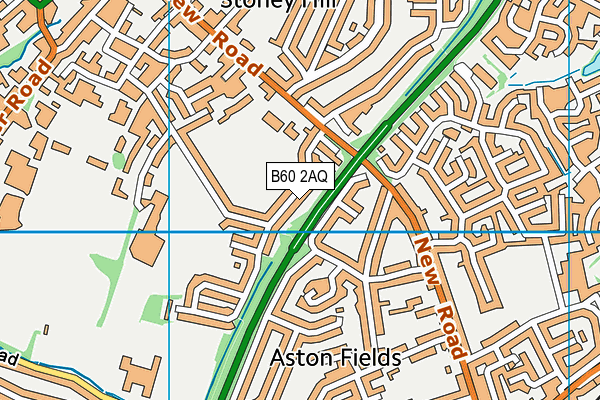 B60 2AQ map - OS VectorMap District (Ordnance Survey)