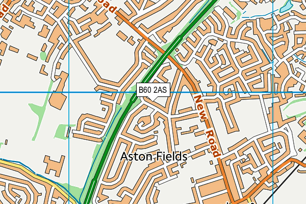 B60 2AS map - OS VectorMap District (Ordnance Survey)