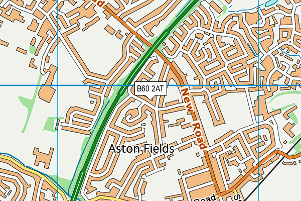 B60 2AT map - OS VectorMap District (Ordnance Survey)