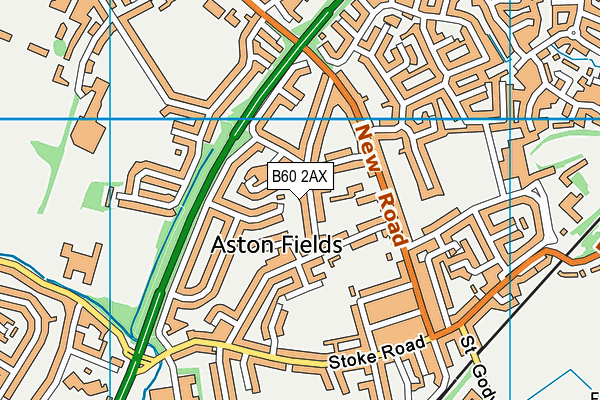 B60 2AX map - OS VectorMap District (Ordnance Survey)