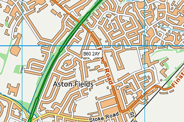 B60 2AY map - OS VectorMap District (Ordnance Survey)