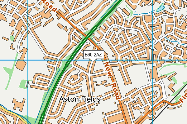 B60 2AZ map - OS VectorMap District (Ordnance Survey)