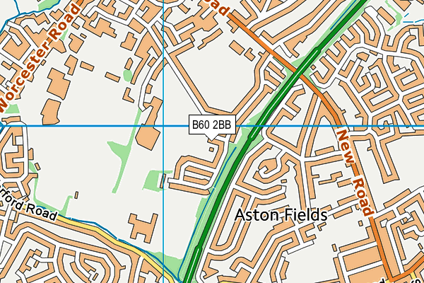 B60 2BB map - OS VectorMap District (Ordnance Survey)