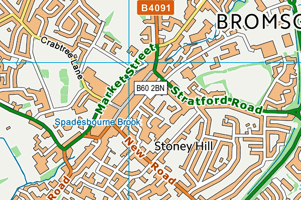 B60 2BN map - OS VectorMap District (Ordnance Survey)