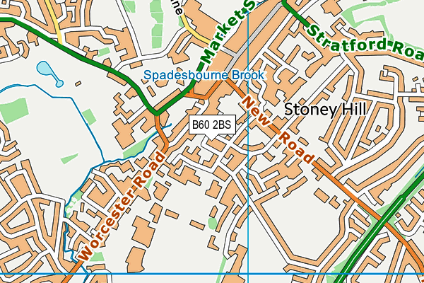 B60 2BS map - OS VectorMap District (Ordnance Survey)