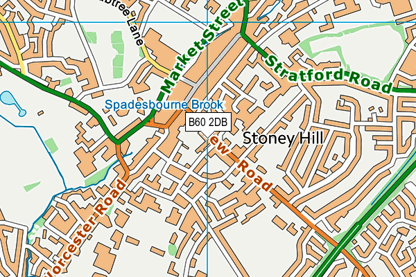 B60 2DB map - OS VectorMap District (Ordnance Survey)