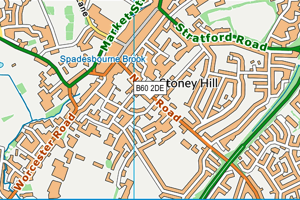 B60 2DE map - OS VectorMap District (Ordnance Survey)