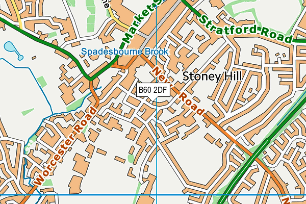 B60 2DF map - OS VectorMap District (Ordnance Survey)