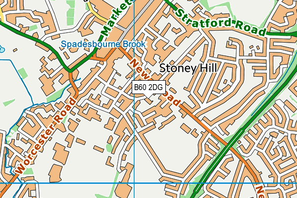 B60 2DG map - OS VectorMap District (Ordnance Survey)