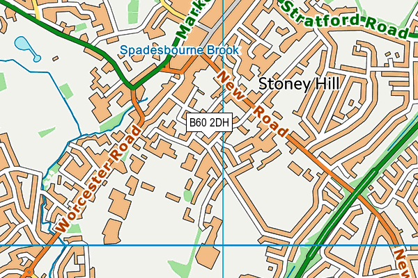 B60 2DH map - OS VectorMap District (Ordnance Survey)