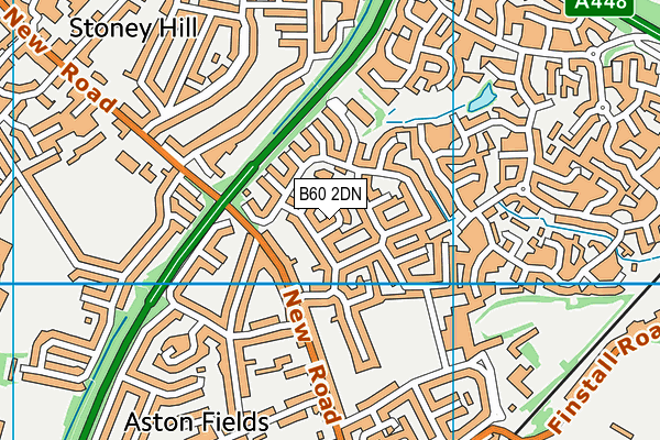 B60 2DN map - OS VectorMap District (Ordnance Survey)