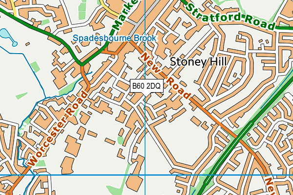 B60 2DQ map - OS VectorMap District (Ordnance Survey)