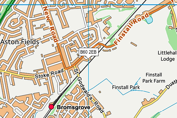 B60 2EB map - OS VectorMap District (Ordnance Survey)