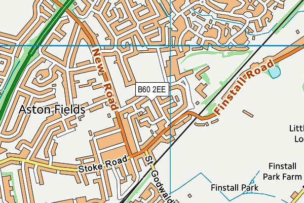 B60 2EE map - OS VectorMap District (Ordnance Survey)