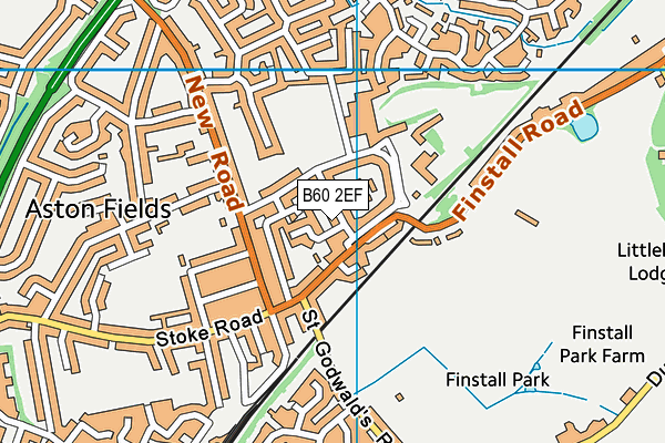 B60 2EF map - OS VectorMap District (Ordnance Survey)