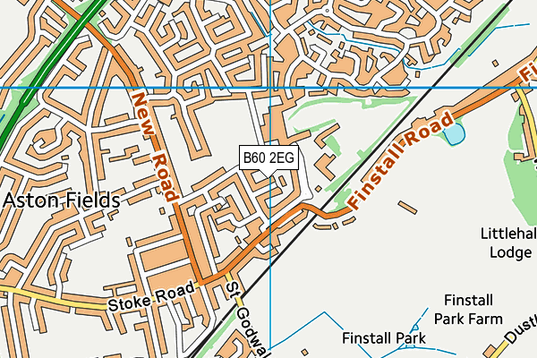 B60 2EG map - OS VectorMap District (Ordnance Survey)