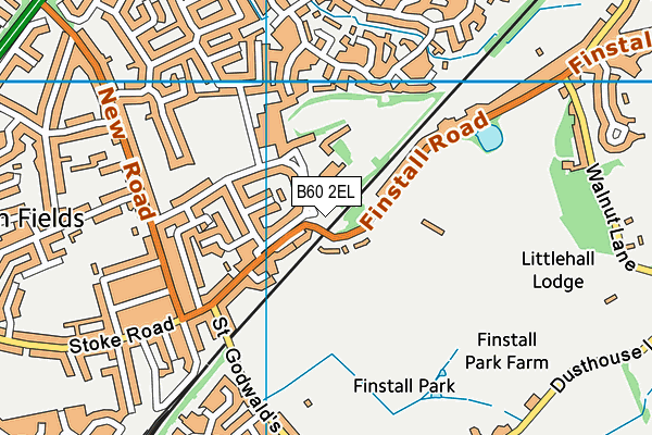 B60 2EL map - OS VectorMap District (Ordnance Survey)