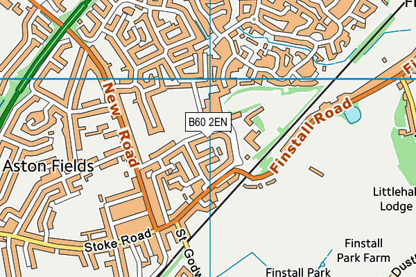 B60 2EN map - OS VectorMap District (Ordnance Survey)