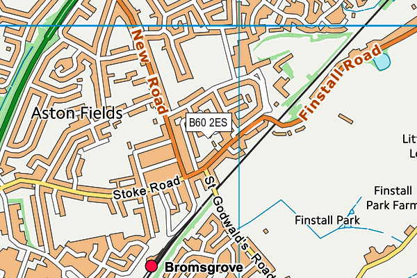 B60 2ES map - OS VectorMap District (Ordnance Survey)