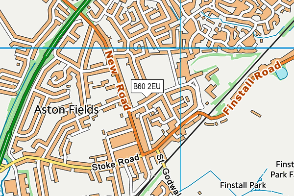 B60 2EU map - OS VectorMap District (Ordnance Survey)