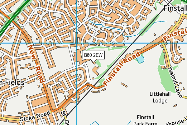 B60 2EW map - OS VectorMap District (Ordnance Survey)