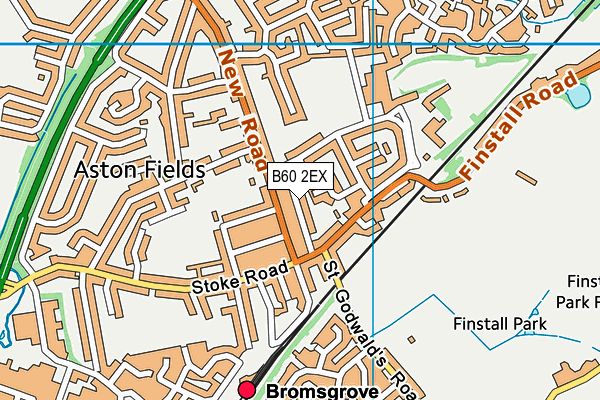 B60 2EX map - OS VectorMap District (Ordnance Survey)