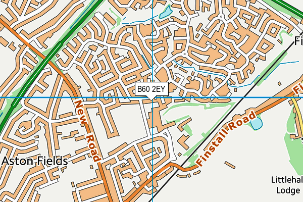 B60 2EY map - OS VectorMap District (Ordnance Survey)