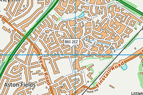 B60 2EZ map - OS VectorMap District (Ordnance Survey)