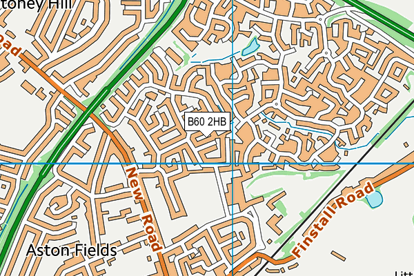 B60 2HB map - OS VectorMap District (Ordnance Survey)