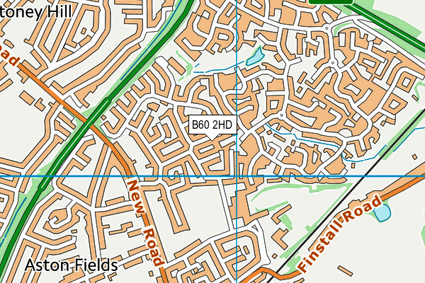 B60 2HD map - OS VectorMap District (Ordnance Survey)