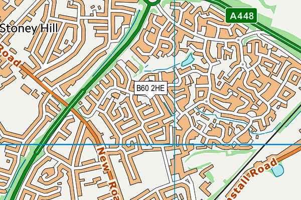 B60 2HE map - OS VectorMap District (Ordnance Survey)