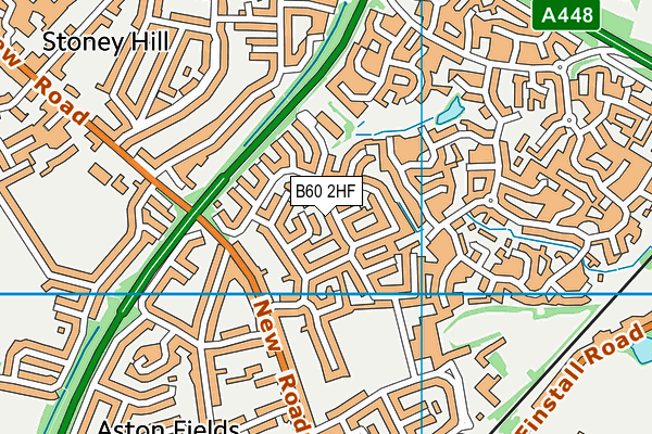 B60 2HF map - OS VectorMap District (Ordnance Survey)