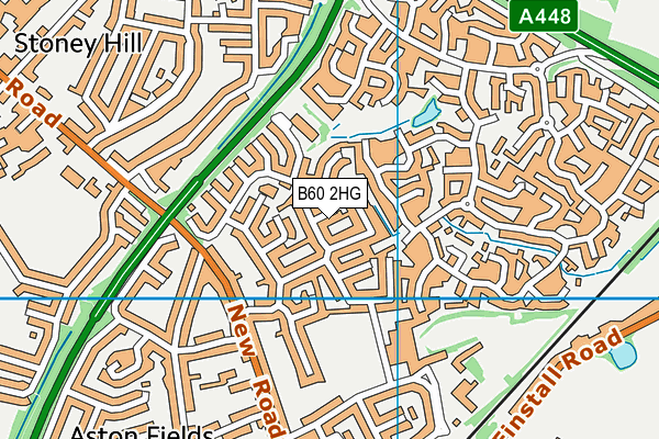 B60 2HG map - OS VectorMap District (Ordnance Survey)