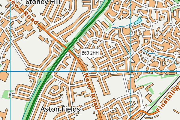 B60 2HH map - OS VectorMap District (Ordnance Survey)