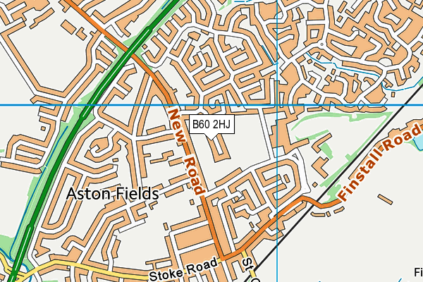 B60 2HJ map - OS VectorMap District (Ordnance Survey)