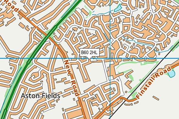 B60 2HL map - OS VectorMap District (Ordnance Survey)