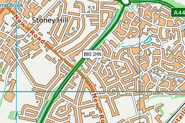 B60 2HN map - OS VectorMap District (Ordnance Survey)