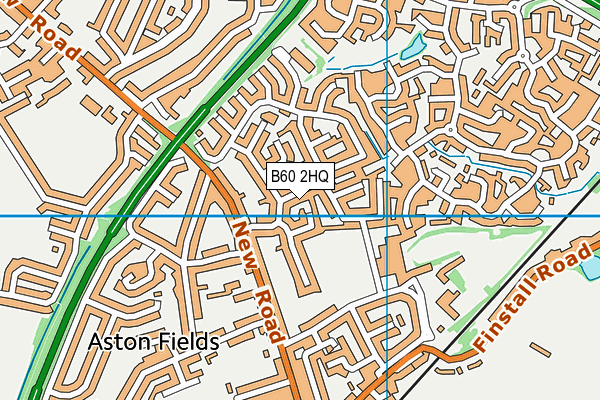 B60 2HQ map - OS VectorMap District (Ordnance Survey)