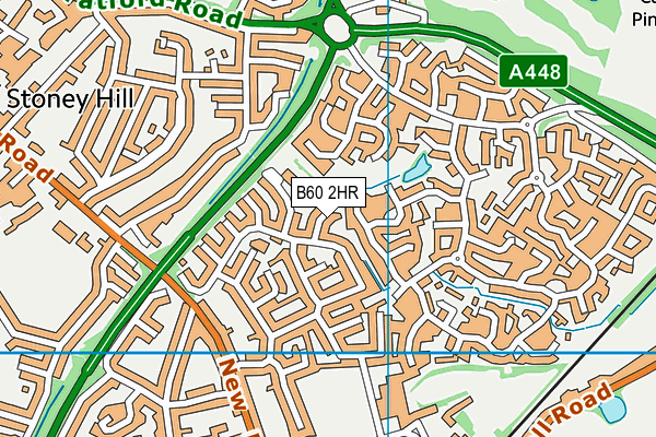 B60 2HR map - OS VectorMap District (Ordnance Survey)