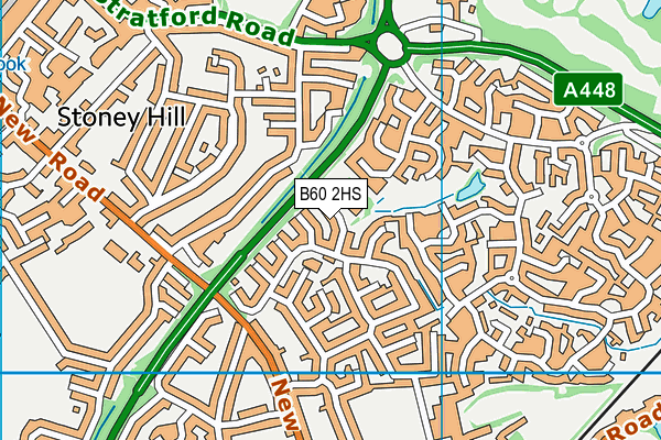 B60 2HS map - OS VectorMap District (Ordnance Survey)