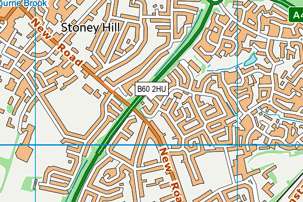 B60 2HU map - OS VectorMap District (Ordnance Survey)