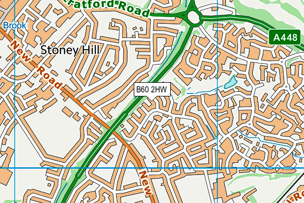 B60 2HW map - OS VectorMap District (Ordnance Survey)