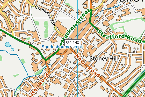 B60 2HX map - OS VectorMap District (Ordnance Survey)