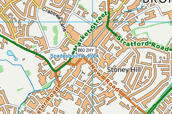 B60 2HY map - OS VectorMap District (Ordnance Survey)