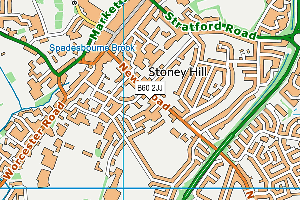 B60 2JJ map - OS VectorMap District (Ordnance Survey)